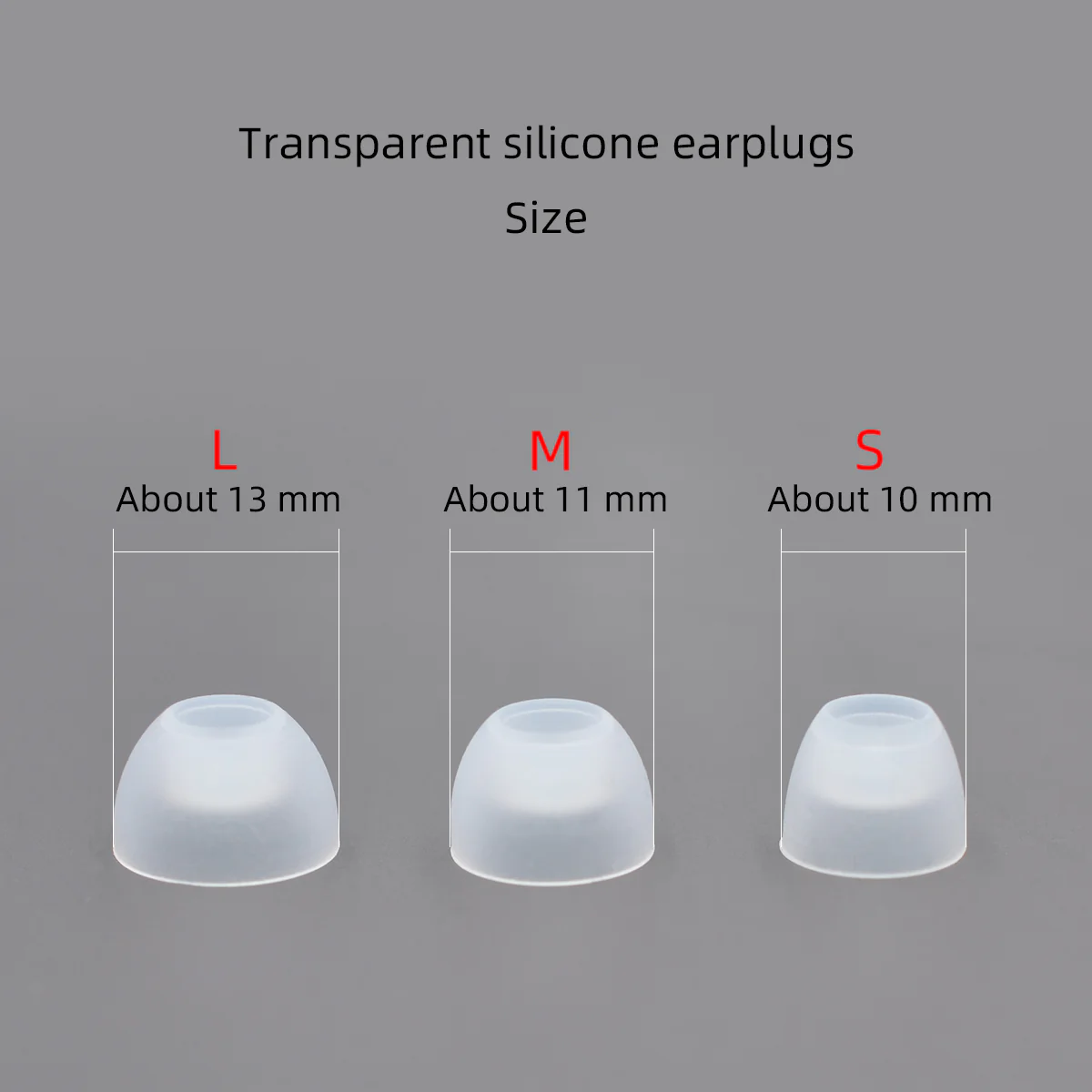 In-Ear Earcaps Eartips Earplugs silicone (3pairs black） - Image 8