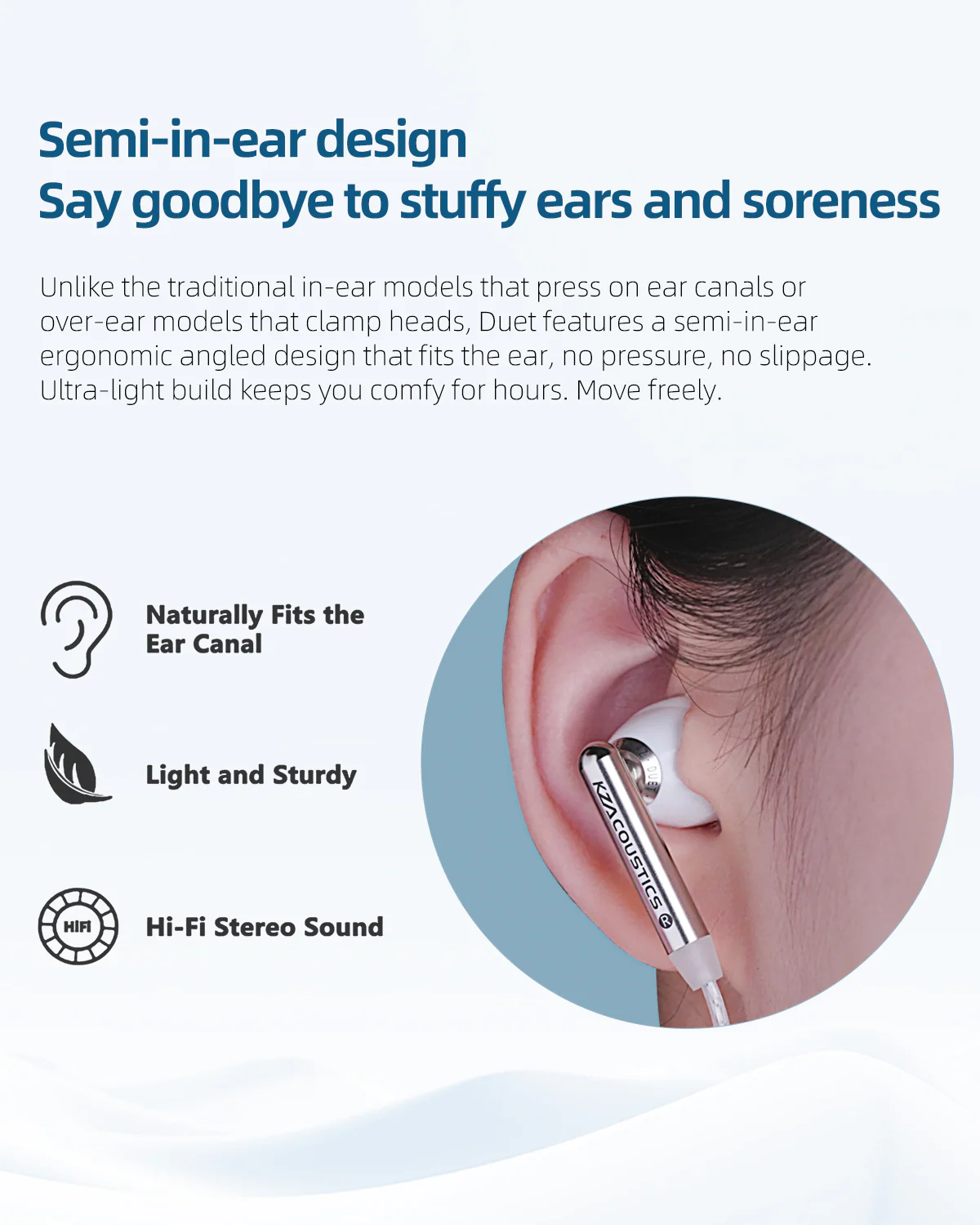 KZ Duet Dual Driver Wired Earbuds in-Ear Headphones - Image 9