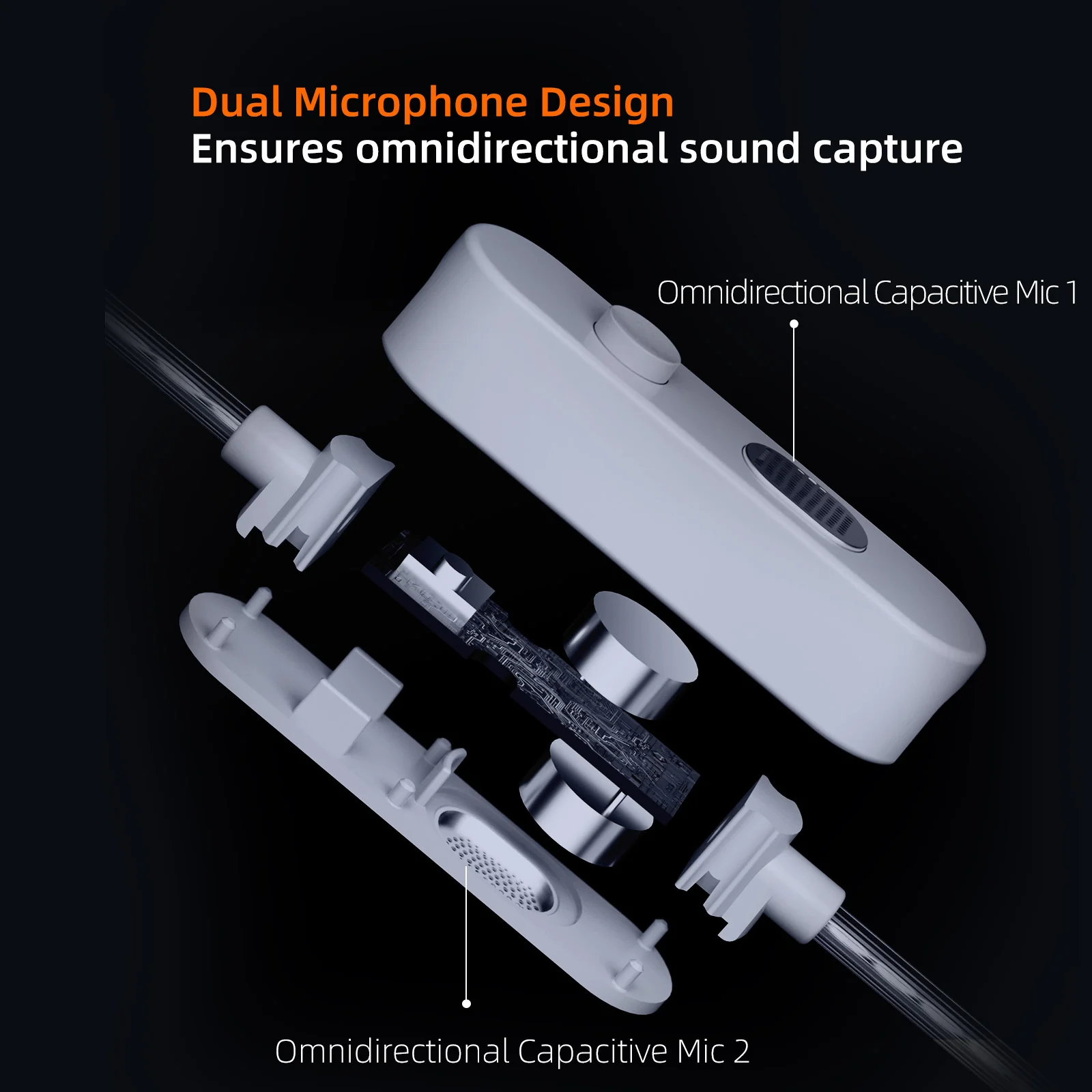 KZ M2 silver-plated cable with 2 microphone - Image 8